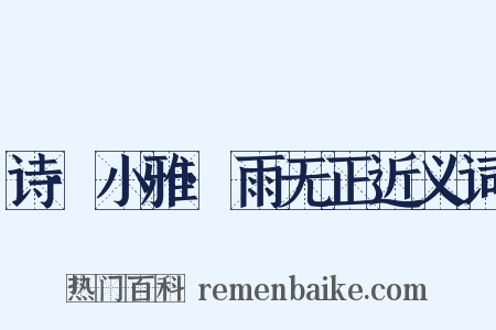 诗·小雅·雨无正近义词是什么意思的图片